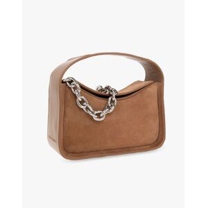 STAUD Studio Minnie Suede Handbag with Chain